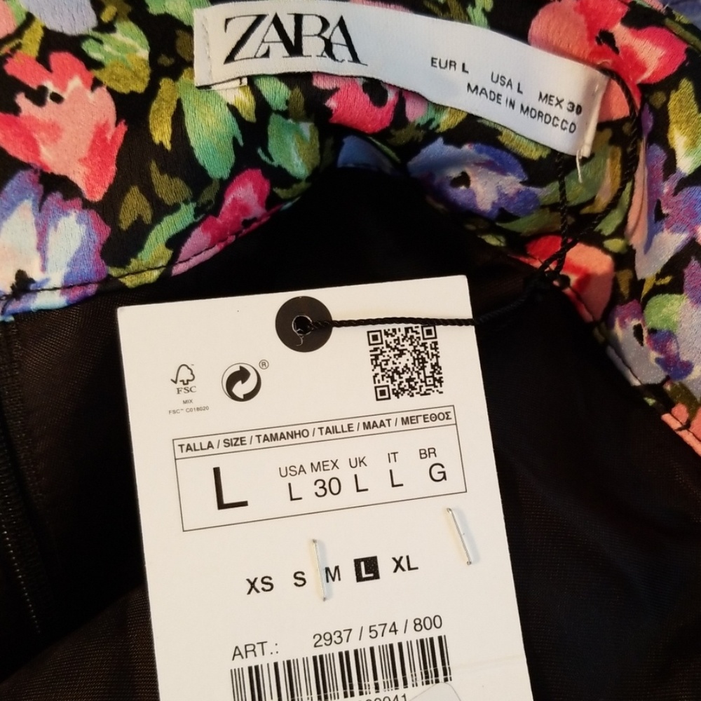 SALE Zara 🩷Floral Belted Mini Skirt w pockets - Picture 6 of 7